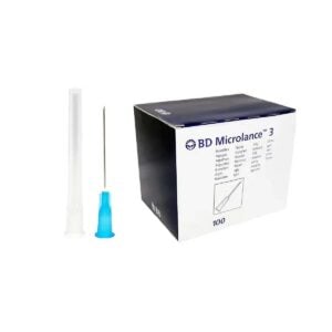23G 1 1/4″ (25mm) Needle (Long Blue) – X 100