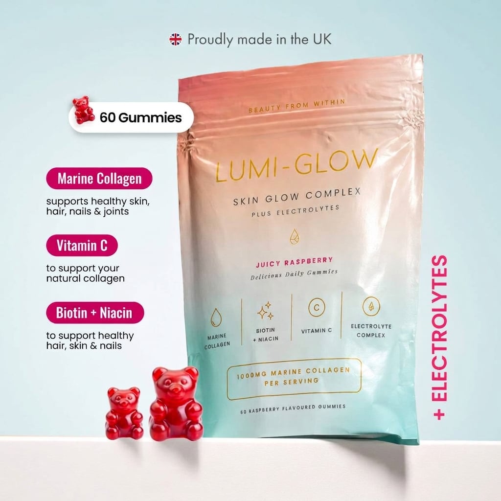 Red Himalayan Raspberry LUMI-GLOW Marine Collagen Gummies – 60 Pack - Filler Direct